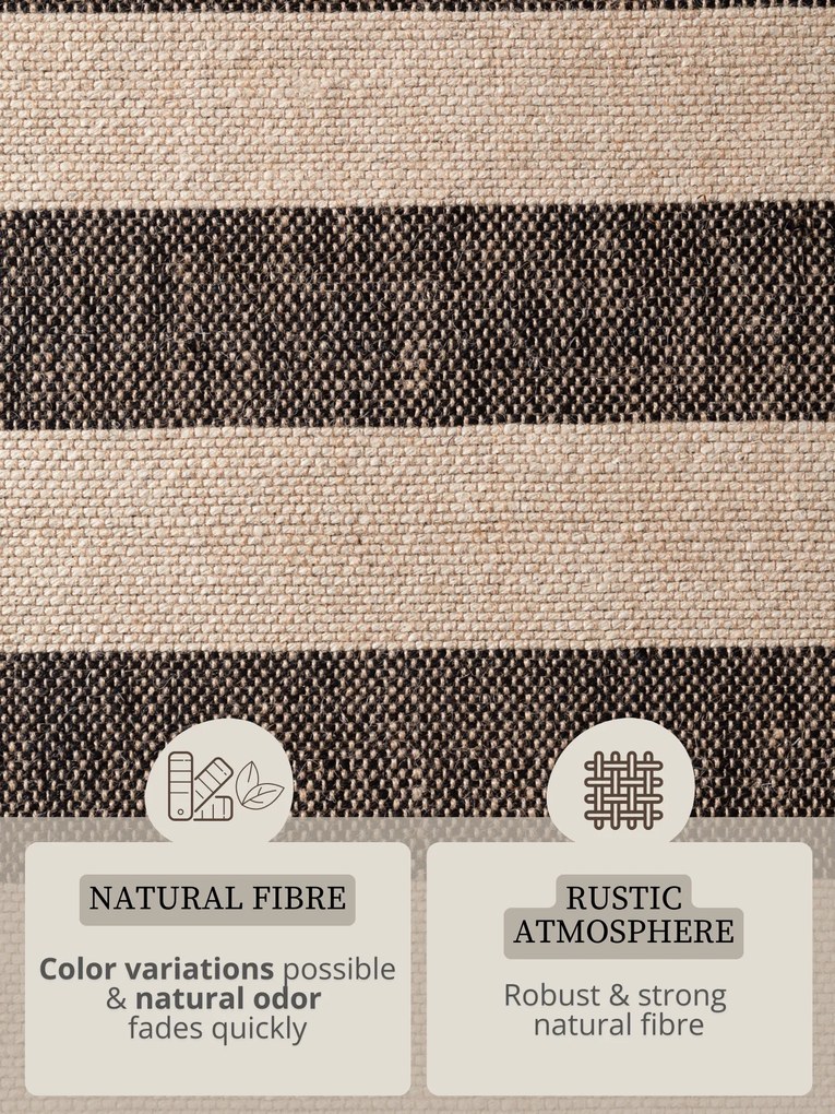 Hanse Home, Behúň Handloom 106334 Playa White Black, 80x300, čiernobiela, chodba / predsieň