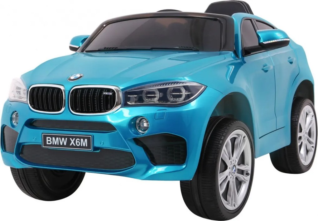Ramiz Detské elektrické autíčko BMW X6M lakované - modré SUV + diaľkové ovládanie