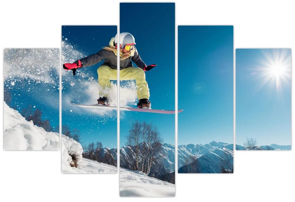 Obraz - Snowboardista (150x105 cm)