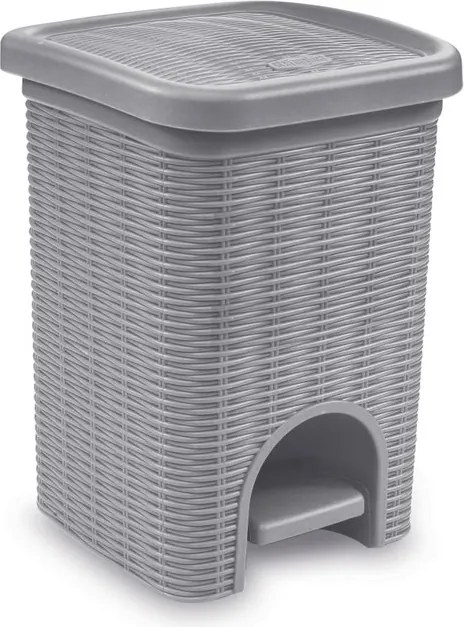 STEFANPLAST Kôš na odpadky do kúpeľne Elegance 6 l, sivý