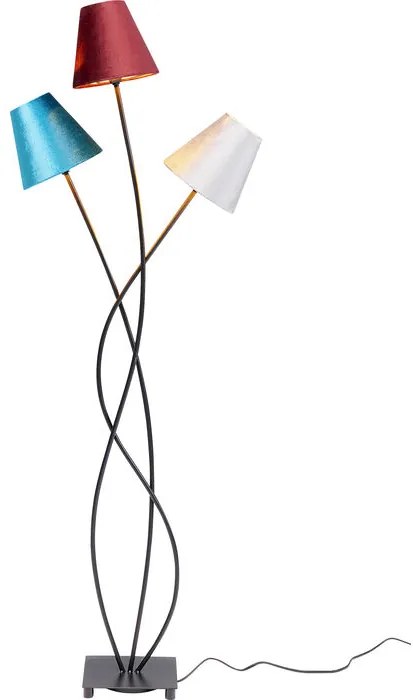 Kare Design Stojaca lampa Flexible Velvet Schwarz Tre