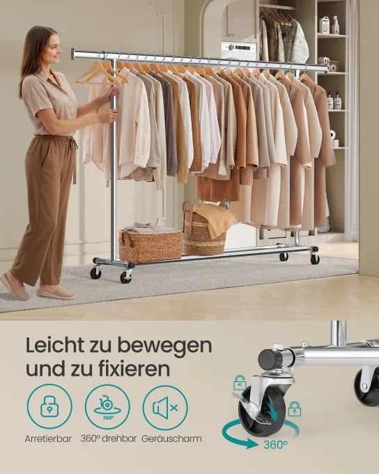 Vešiakový stojan na kolieskach HSR175E01