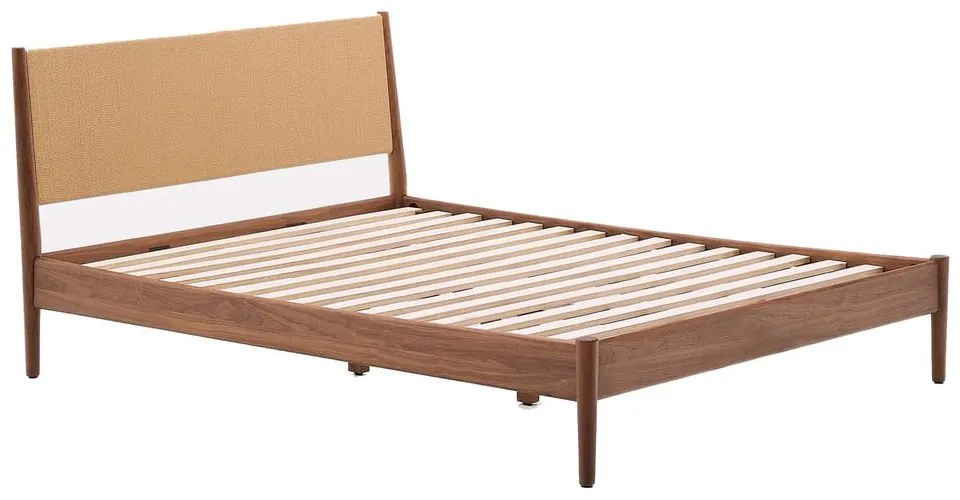 Tmavohnedá dvojlôžková posteľ s roštom 160x200 cm Elan – Kave Home