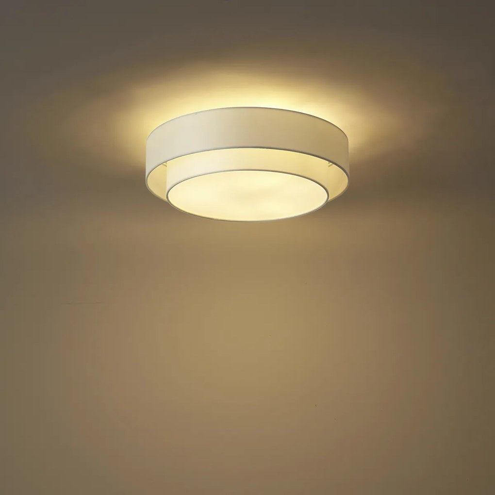 Moderné stropné svietidlo biele 50cm 3-svetelné - Drum Duo