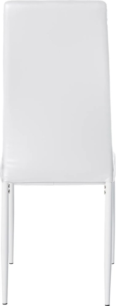 Jedálenská stolička Mayfair - koženka - Biela