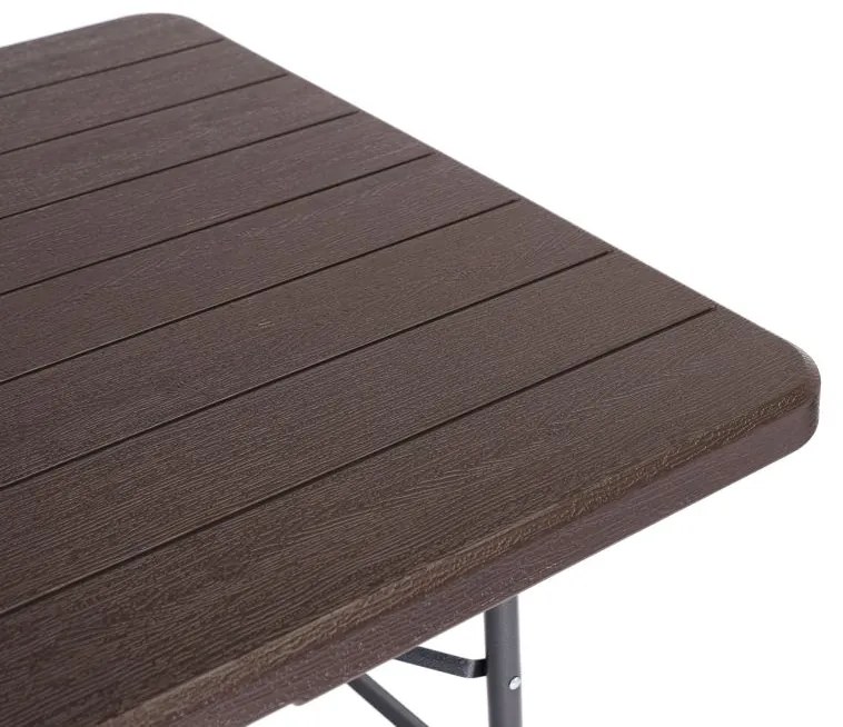 Cateringový stôl rozkladací 180 cm - tmavohnedý