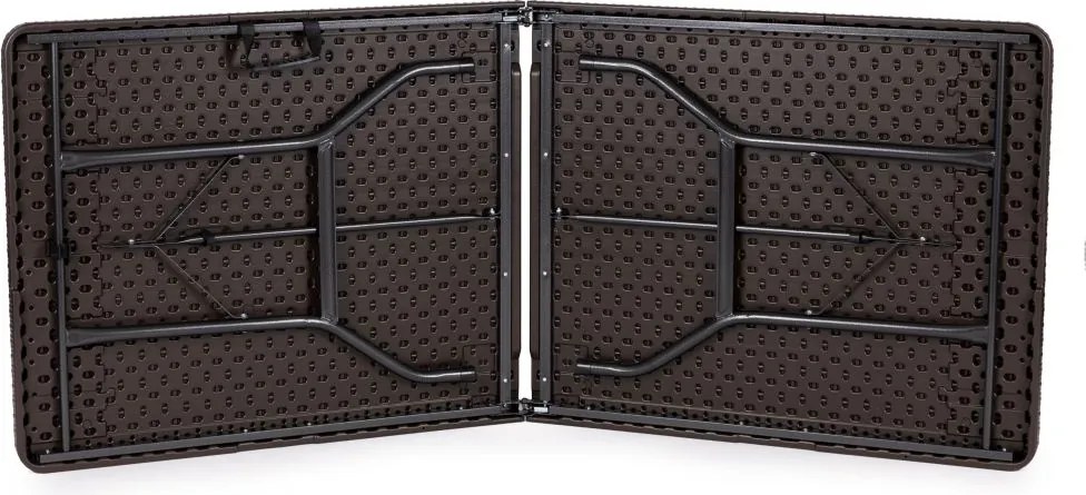 Cateringový stôl 180 cm skladací hnedý