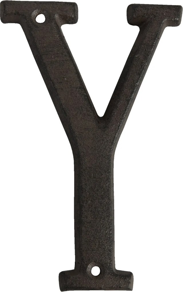 Nástenné kovové písmeno Y - 13 cm