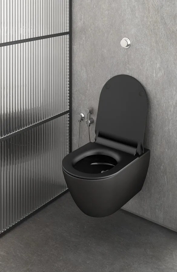 GSI GSI, WC sedátko, SLIM, Soft Close, čierna mat/chróm, MS86CSN26
