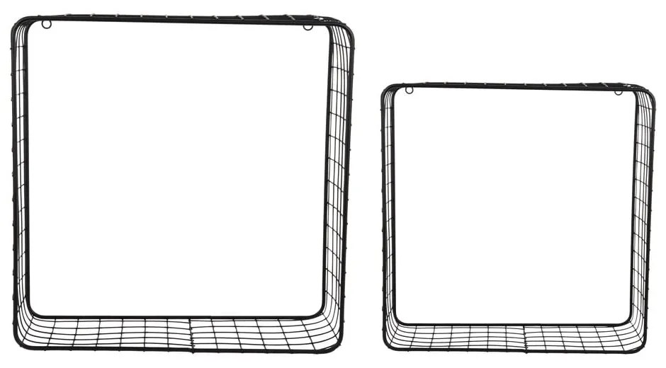 Čierne oceľové police v súprave 2 ks 35 cm Reja – PT LIVING