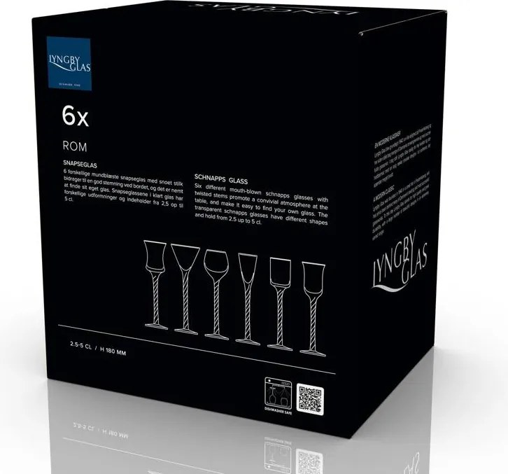 Lyngby Glas Rom sada pohárov na panáky