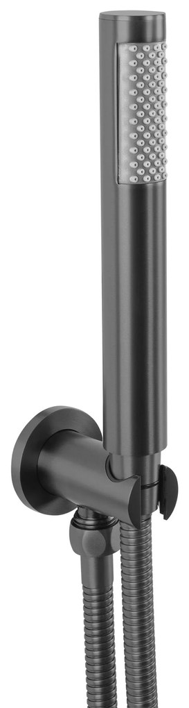 Rea Lungo, termostatický sprchový set pod omietku s dažďovou hlavovou a ručnou sprchou, grafitová matná, REA-P6385
