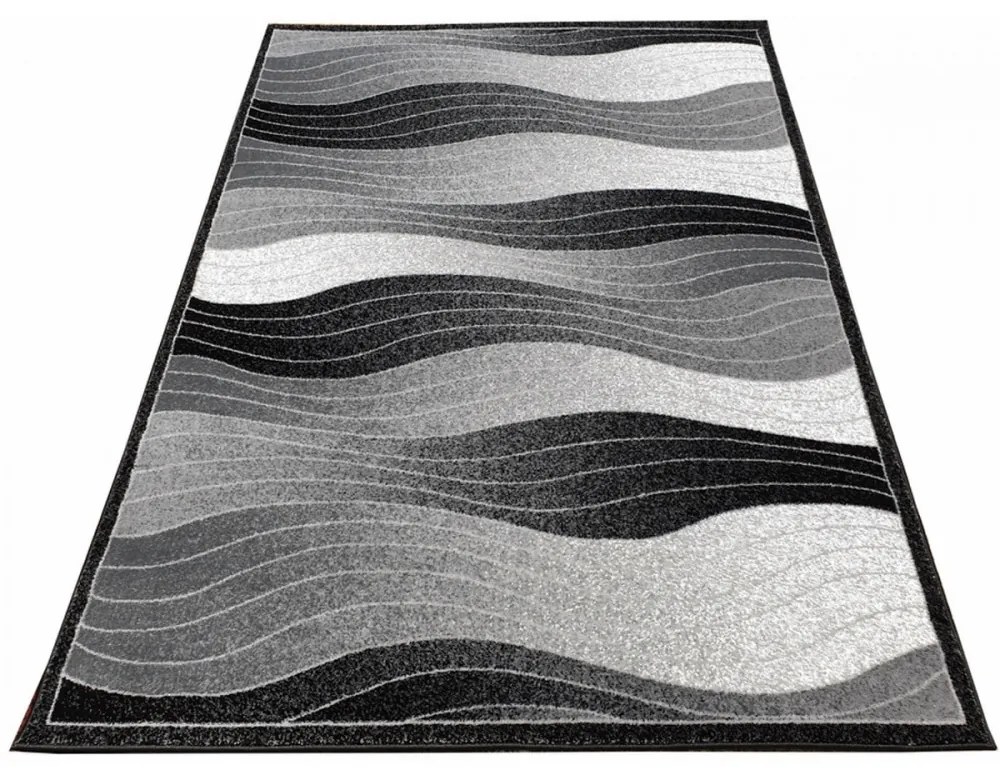 Kusový koberec Vlnky sivý, Velikosti 200x290cm