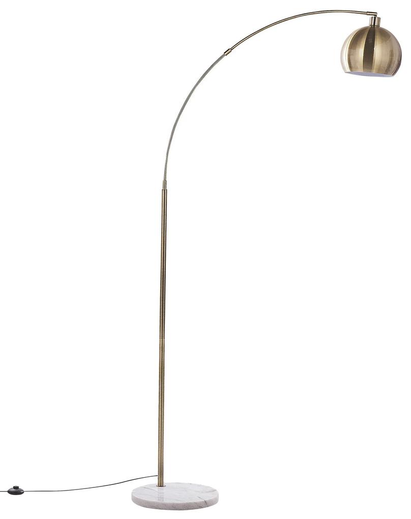 Stojacia mosadzná kovová lampa PAROO Beliani