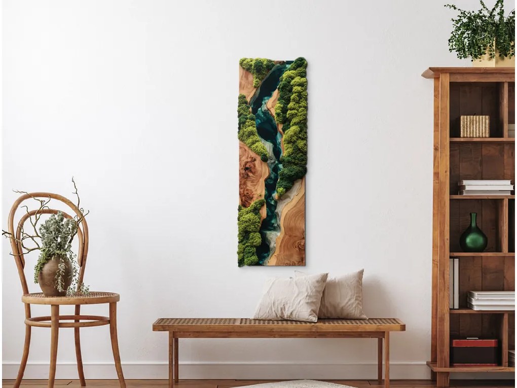 drevko |  Machový obraz Dotyk prírody (UV tlač)  30 x 90 cm