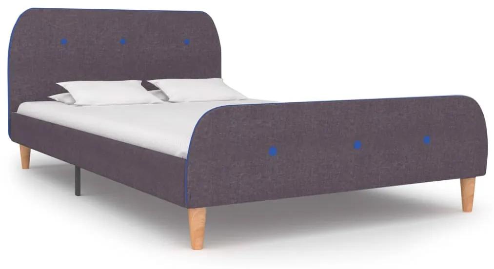 vidaXL Rám postele sivohnedý 120x200 cm látkový