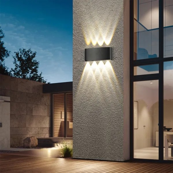 Brilagi - LED Vonkajšie nástenné svietidlo FLAREBOX LED/8W/230V čierne IP65