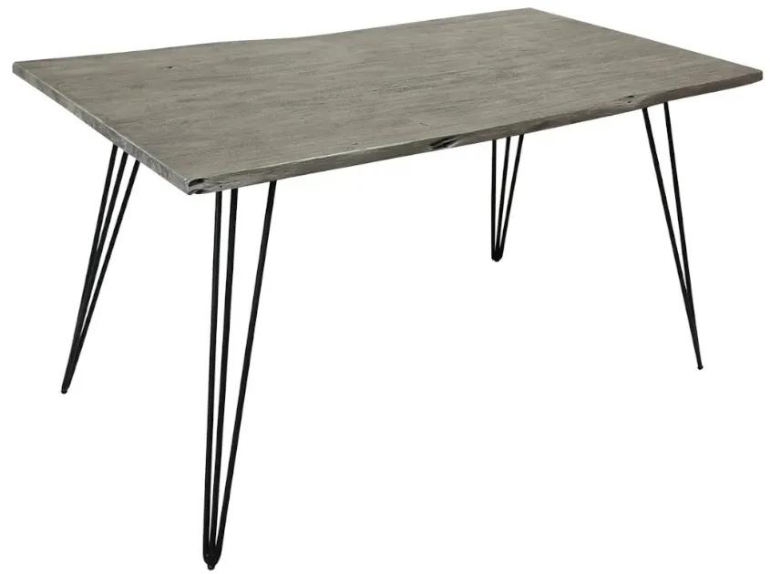 Dizajnový jedálenský stôl Shayla 140 cm sivá akácia