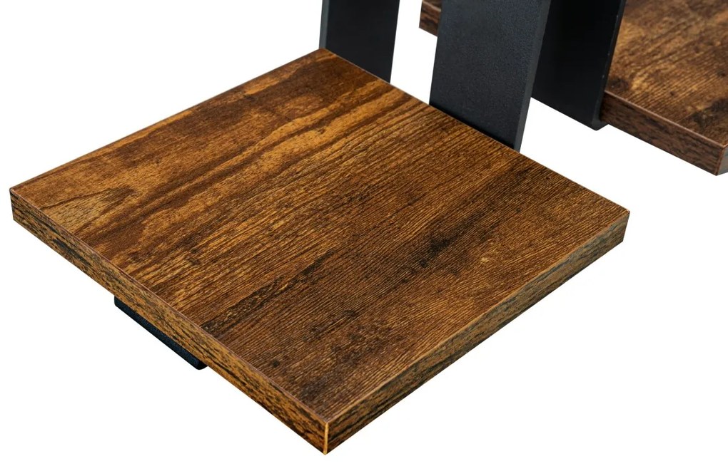 Loftový stojan na kvety FERNANDO RUSTIC čierny/dub