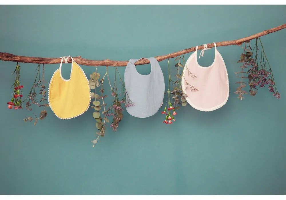 Ružový mušelínový podbradník Kindsgut Paris