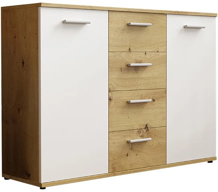 Komoda Jacky 2 Biely/Artisan