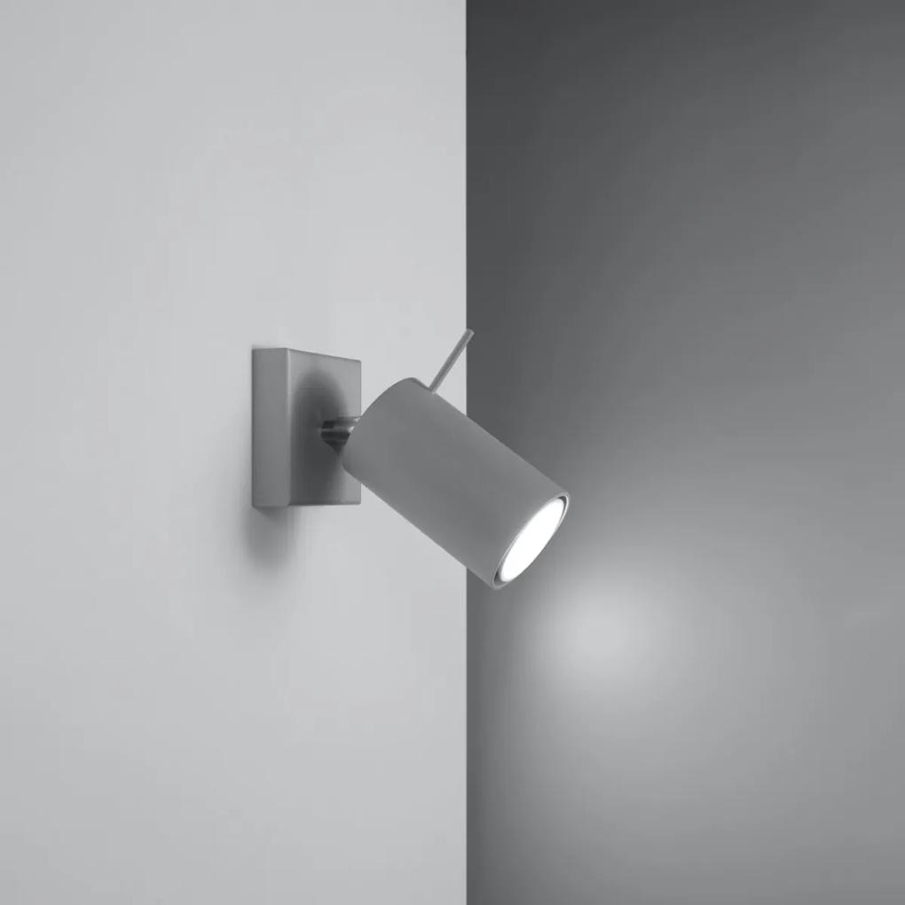 Sollux Lighting Nástenné svietidlo RING 1 sivé