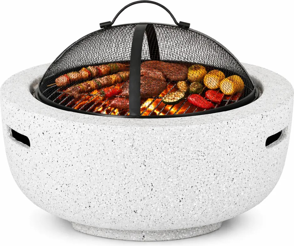 BBQ Meeting Záhradné ohnisko s roštom a príslušenstvom 60 × 60 × 42 cm – záhradný krb, ohnisko a gril v jednom