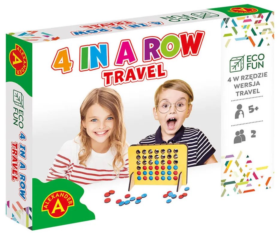 KIK Alexander 4 v rade Travel – cestovná drevená hra pre 2 hráčov
