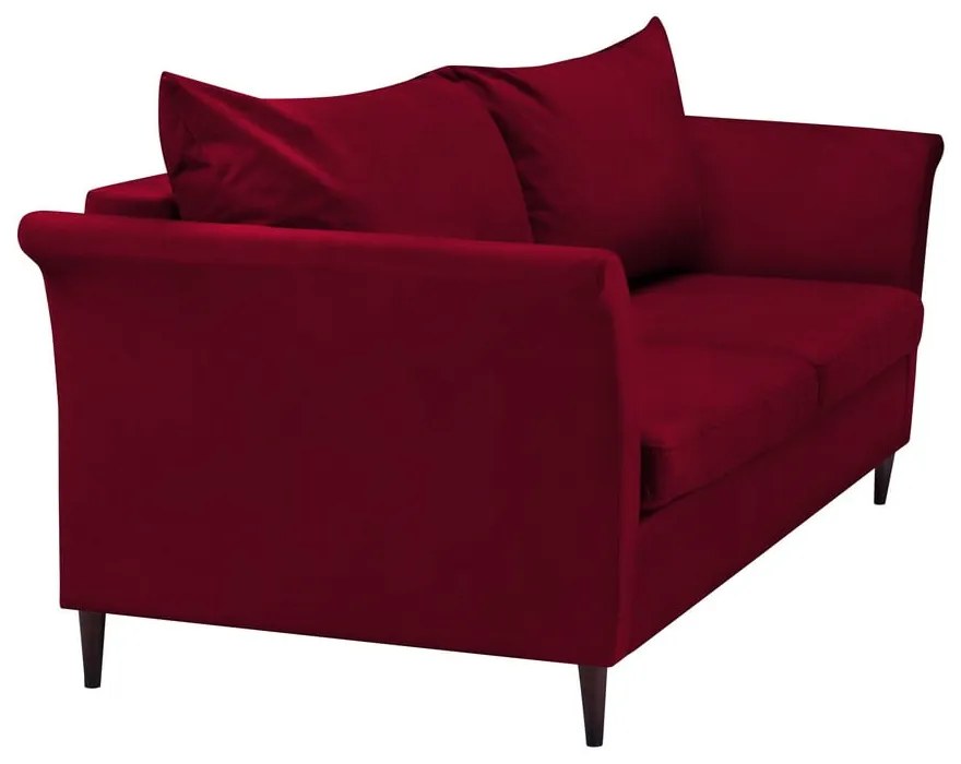 Červená rozkladacia pohovka s úložným priestorom Mazzini Sofas Pivoine