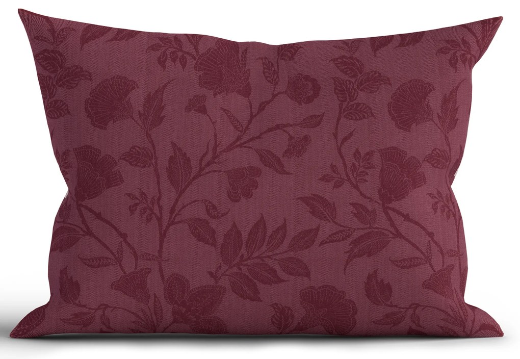 Bavlnená obliečka na vankúš Renforcé 40 × 60 cm - Rebeka vínová