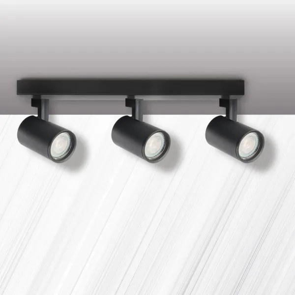 Bodové svietidlo LYNX 3xGU10/10W/230V čierna