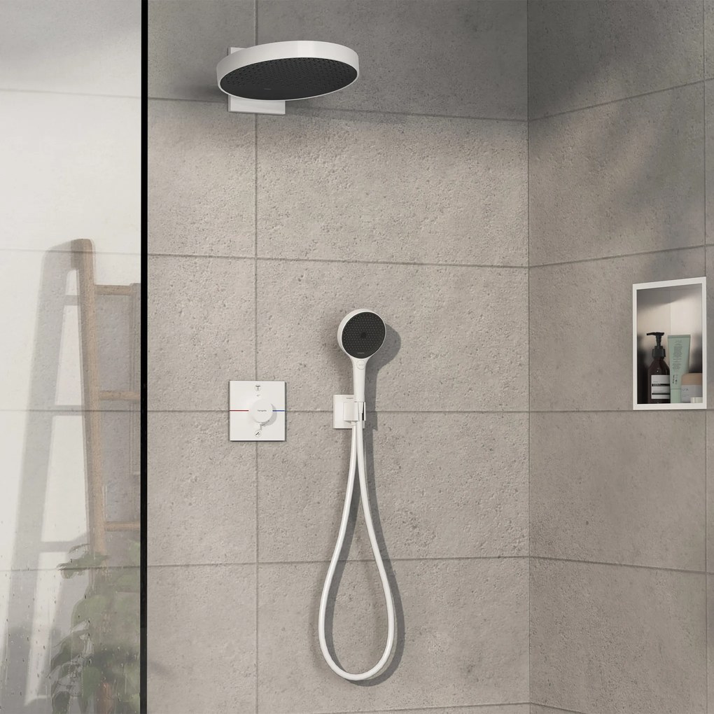 Hansgrohe ShowerSelect Comfort E, termostat pod omietku pre 2 spotrebiče, biela matná, HAN-15572700