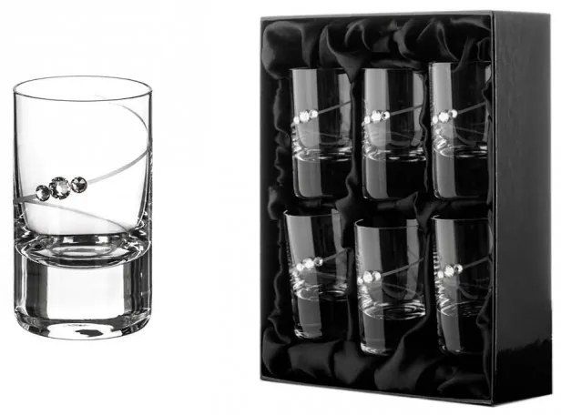 Diamante poháre na destiláty Silhouette City s kryštály Swarovski 45 ml 6KS
