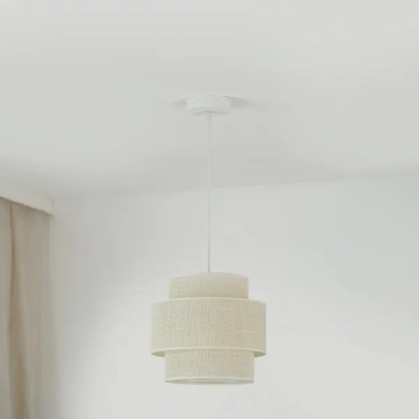 Brilagi - Luster na lanku SPACE YUTE 1xE27/15W/230V pr. 25 cm krémová/biela