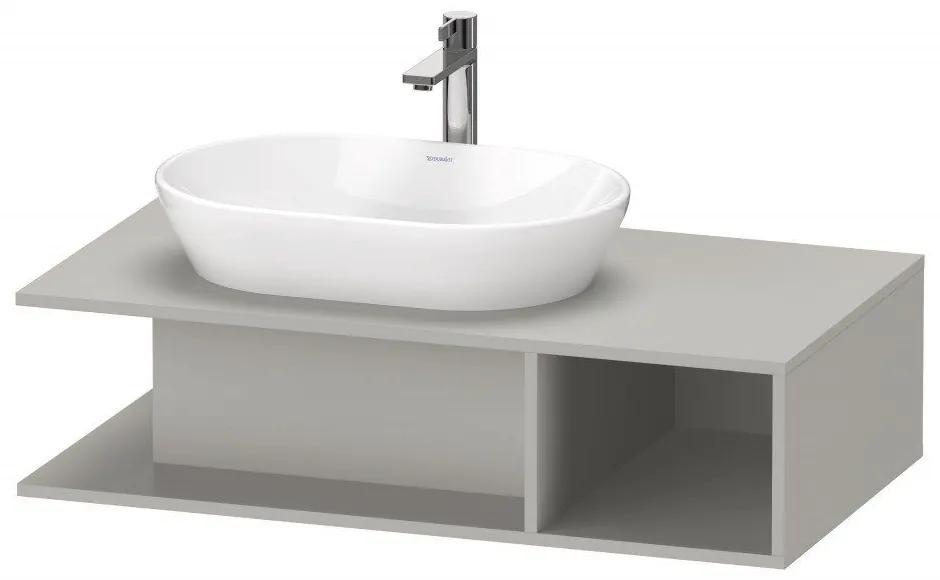 DURAVIT D-Neo závesná skrinka pod umývadlo na dosku, 1 otvorená priehrada vpravo, 1000 x 550 x 260 mm, betón šedá matná, DE492900707