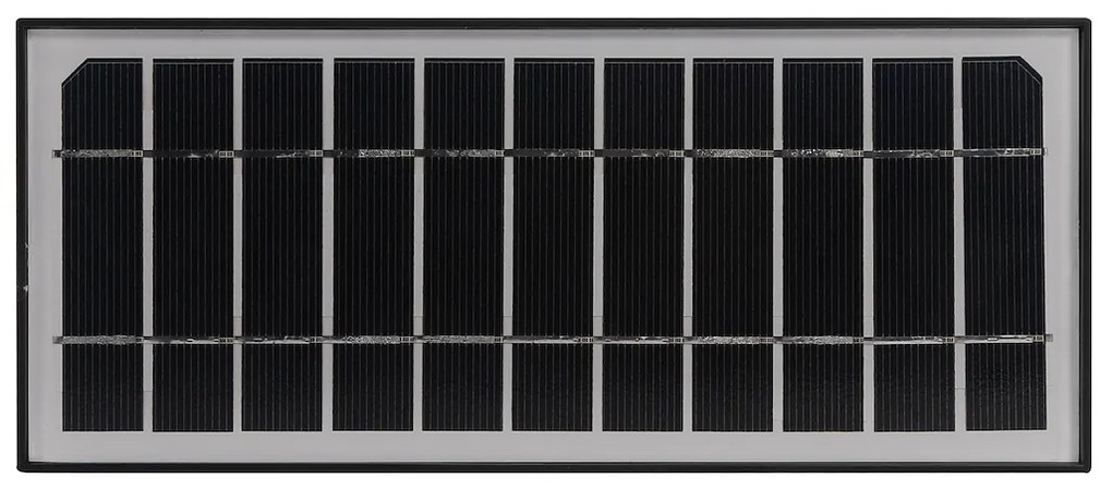 Exteriérové solárne nástenné LED svietidlo Brick, 1x LED 6w, čierna, pohybový senzor