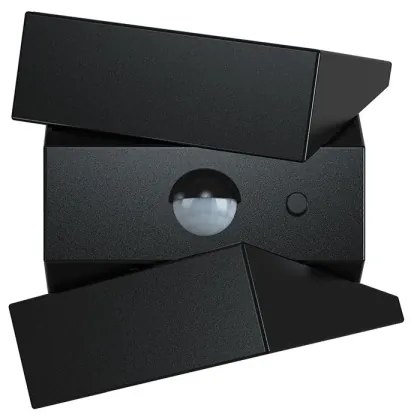 LED nástenné solárne svietidlo so senzorom LED/2,5W/3,7V IP65 1200 mAh čierne