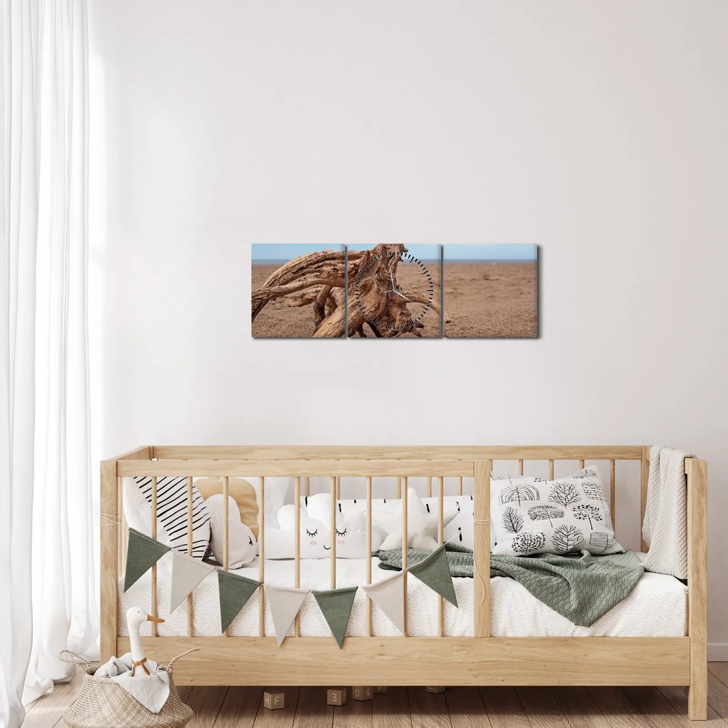 Obraz - Zaplavenie morom (s hodinami) (90x30 cm)