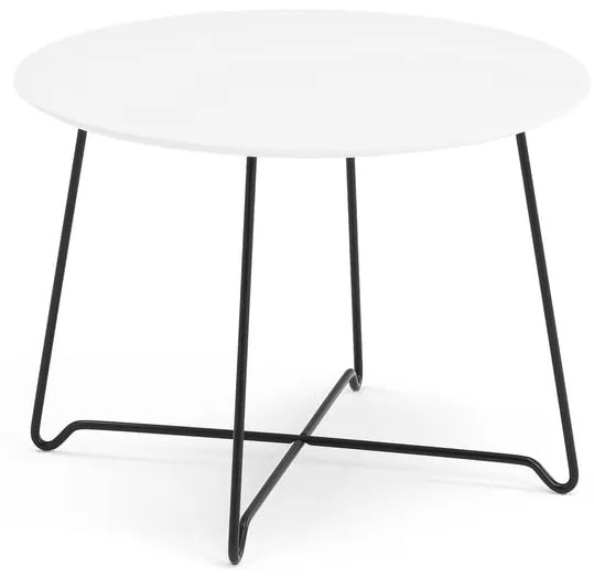 Kaviarenský stolík IRIS, výška 510 mm, čierna / biela