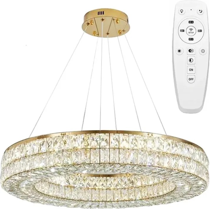 Závěsný LED lustr APP1568-CP zlatý