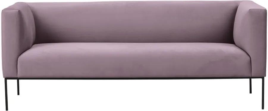 Púdrovoružová zamatová pohovka Windsor & Co Sofas Neptune, 195 cm