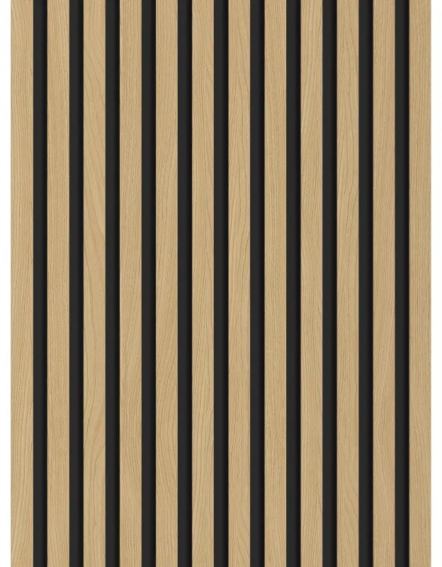 Mexen Lam-B, akustické stenové lamely 275 × 30 cm, HDF doska 4 mm, technická dyha, dub zlatistý, 275307-3015-003
