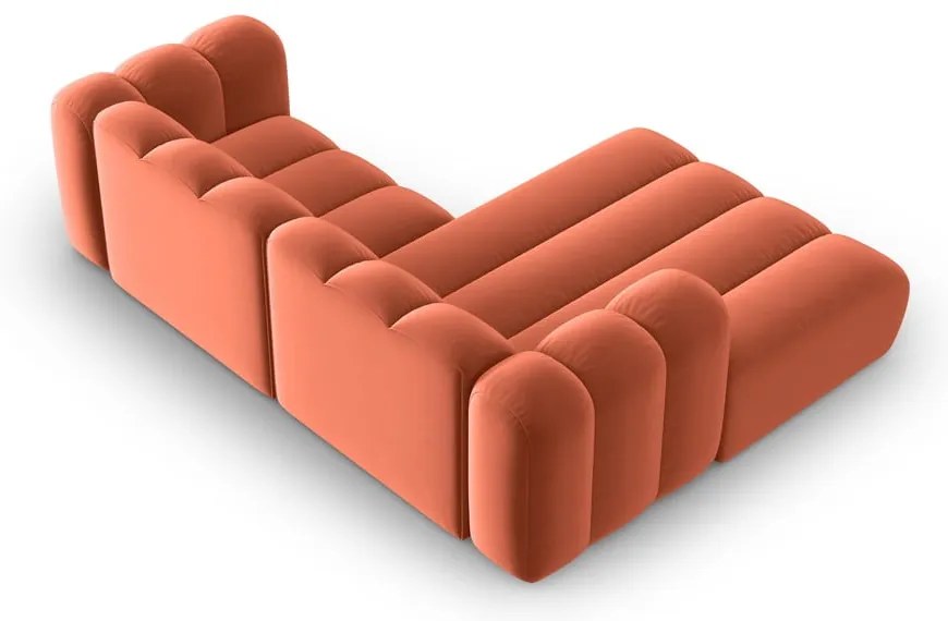 Ružová rohová pohovka (ľavý roh) Lupine – Micadoni Home