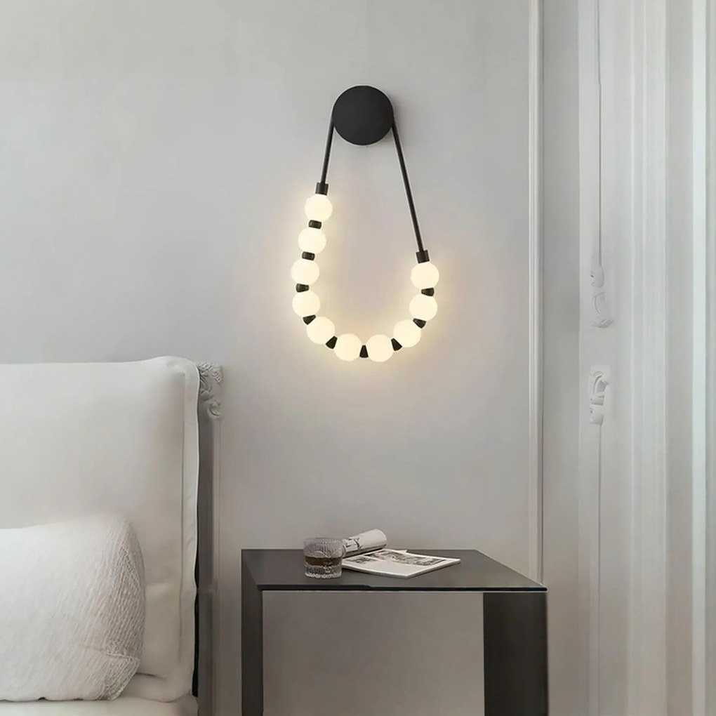 Toolight Toolight, LED nástenné svietidlo, 8W, 4000K, 1000lm, G026-CP, čierna, OSW-06377