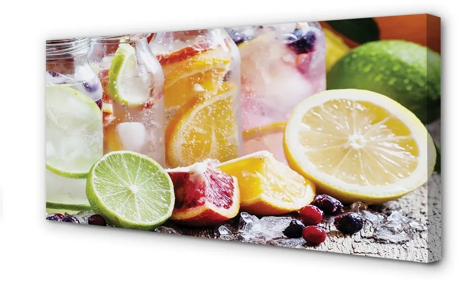 Obraz canvas Poháre ovocný kokteil ľadu 140x70 cm