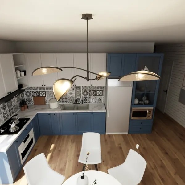 Luster na tyči LOTUS 4xE14/10W/230V čierna/béžová