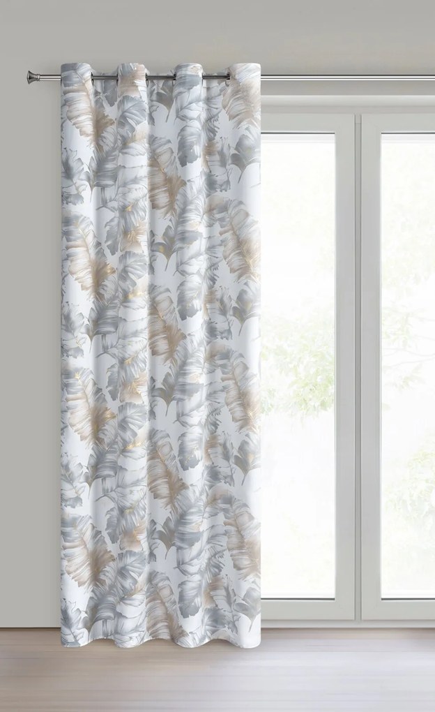 ZÁVES NA KRÚŽKOCH LAYLA3 140X250 CM LISTY