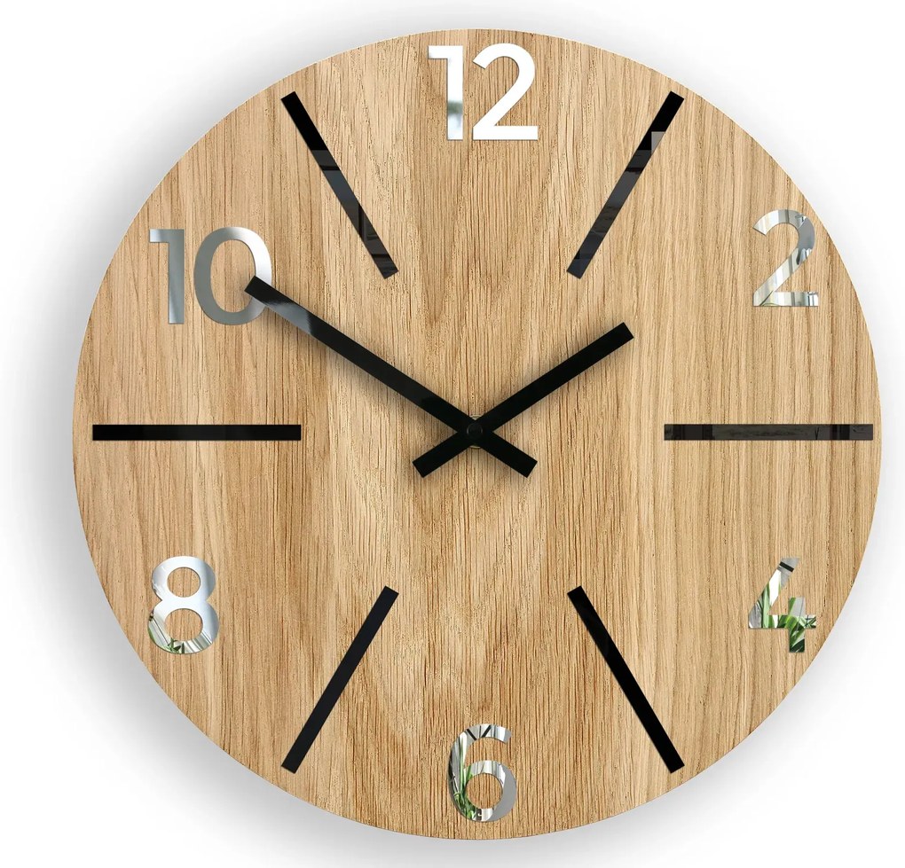 Dřevěné nástěnné hodiny Aksel 33 cm dub - výber z 7 prevedení