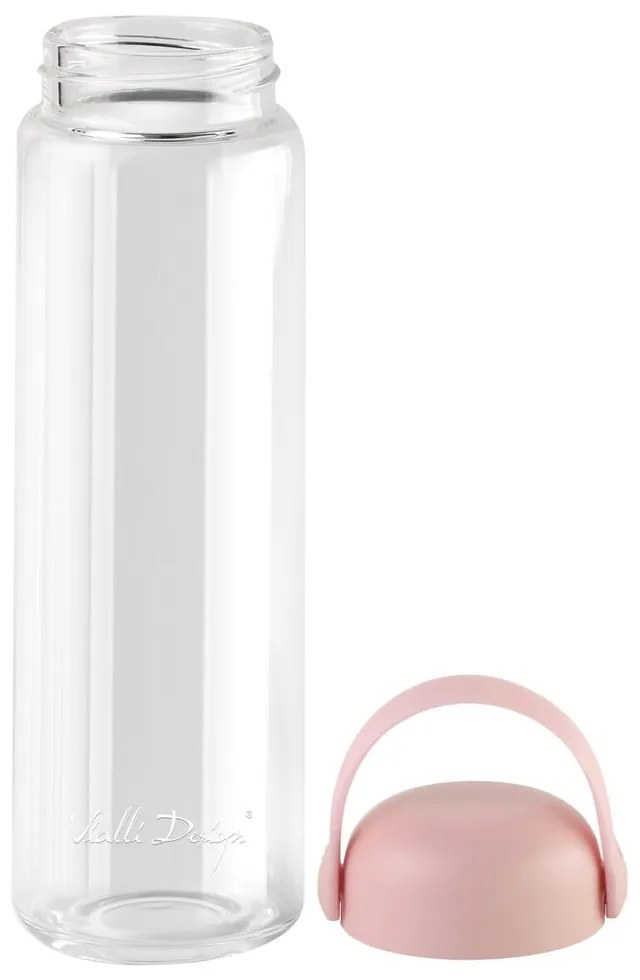 Ružová sklenená fľaša 540 ml Fuori – Vialli Design