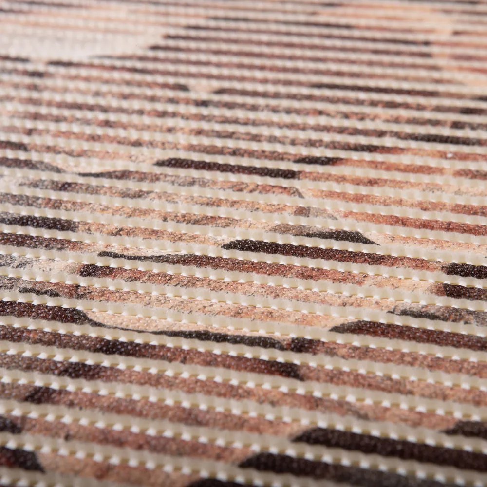 Kúpeľňová penová rohož / predložka PRO-002 Hnedé kamene - metráž šírka 65 cm